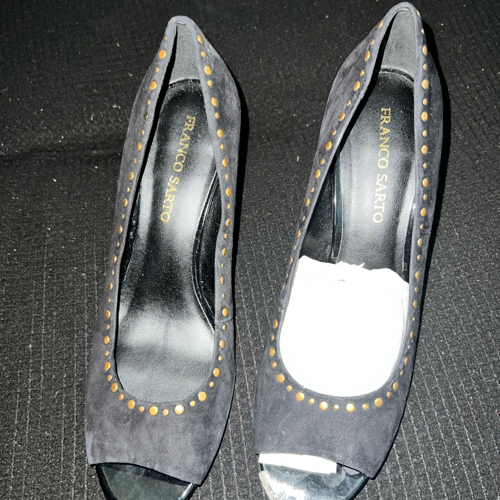 Franco Sarto Black Heels Elegant Design